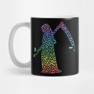 Grim Reaper Colorful Rainbow Maze & Labyrinth Mug